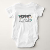 Retro Groovy Little Dude Boy Romper (Achterkant)