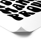 Retro Groovy Maak je mama trots muurkunst Poster (Hoek)