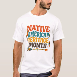 Retro Groovy Maand van de Erfgoed van de Inheemse  T-shirt