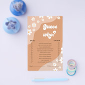 Retro Groovy Madelief Bruiloft Shower Spel Flyer (Enkel)