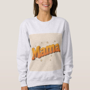 Retro Groovy Mama 70s Bubbel Letters Moederdag Trui