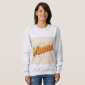 Retro Groovy Mama 70s Bubbel Letters Moederdag Trui (Voorkant volledig)