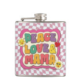 Retro Groovy Mama Citaat Typografie Moederdag Heupfles (Voorkant)