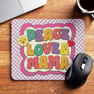 Retro Groovy Mama Citaat Typografie Moederdag Muismat