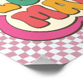 Retro Groovy Mama Citaat Typografie Moederdag Poster (Hoek)