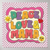 Retro Groovy Mama Citaat Typografie Moederdag Poster (Voorkant)