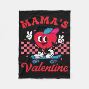 Retro Groovy Mama Is Mijn Valentijn Schattig Hart Fleece Deken