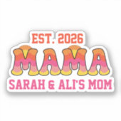 Retro Groovy Mama Uitknip Sticker - Vintage 70s Ae (Voorkant)