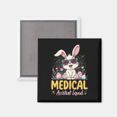 Retro Groovy Medical Instant Squad Bunny Ear Flowe Magneet (Voorkant / Achterkant)