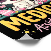 Retro Groovy Medical Instant Squad Bunny Ear Flowe Poster (Hoek)