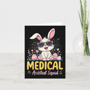 Retro Groovy Medische Istant Squad Konijn Oor Bloe Kaart