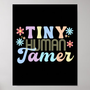 Retro Groovy Menselijk Tamer Schoolkleding Voor T Poster