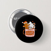 Retro Groovy Merry And Bright Gingerbread Christma Ronde Button 5,7 Cm (Voorkant /achterkant)