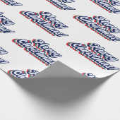 Retro Groovy Merry Kersttypografie 60-70-jaren Cadeaupapier (Hoek)