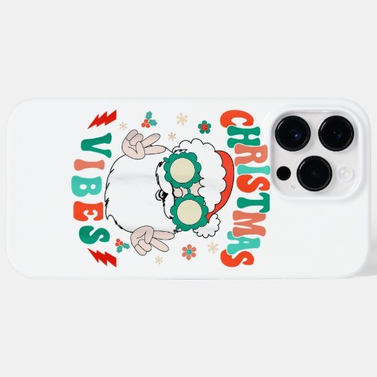 Retro Groovy Merry kerstvibes Funny Santa Cla Case-Mate iPhone Case (Achterkant (horizontaal))