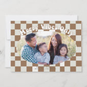 Retro Groovy Merry Vibes Only beroemd gemaakt door Kaart (Voorkant)