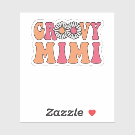 Retro Groovy Mimi Matching Family Sticker (Vel)