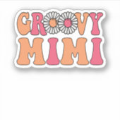 Retro Groovy Mimi Matching Family Sticker (Voorkant)
