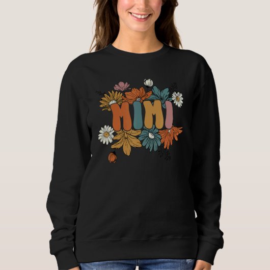 Retro Groovy Mimi One Thankful Mimi Thanksgiving F Trui (Voorkant)