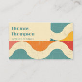 Retro groovy modern visitekaartje (Voorkant)