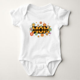 Retro Groovy Moeder Bloemen - Peuter & Baby Design Romper