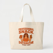 Retro Groovy Moeder Professionele Snackverdeler Grote Tote Bag (Voorkant)
