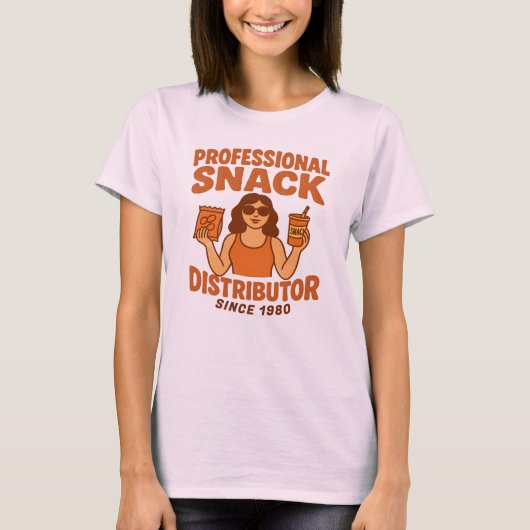 Retro Groovy Moeder Professionele Snackverdeler T-shirt (Voorkant)