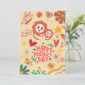 Retro Groovy Moederdag Kaart (Staand voorkant)