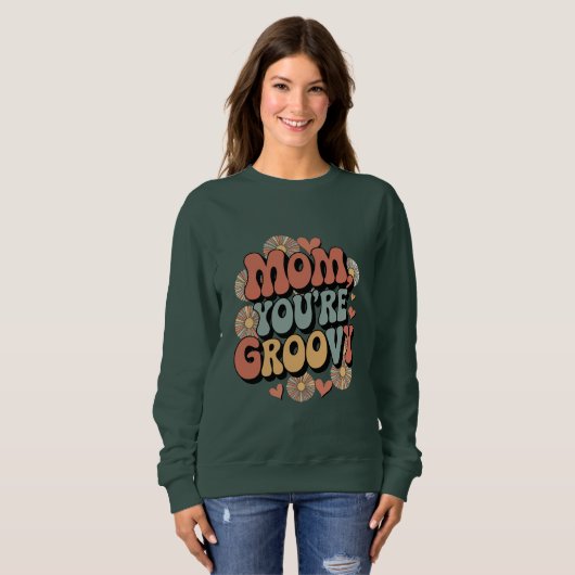 Retro Groovy Mom Trui (Voorkant volledig)