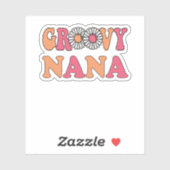 Retro Groovy Nana Matching Family Sticker (Vel)