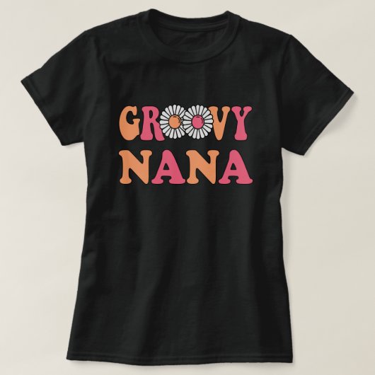 Retro Groovy Nana Matching Family T-shirt (Design voorkant)