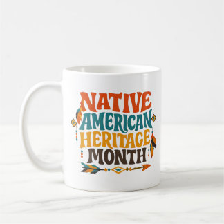 Retro Groovy Native American Heritage Month Koffiemok