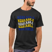 Retro Groovy Nebraska State Home Girl I Love Monta T-shirt (Voorkant)