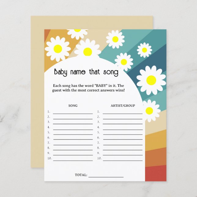 Retro Groovy - noem dat liedspel (Voorkant / Achterkant)