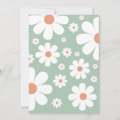 Retro Groovy One 70's Style Birthday Uitnodiging (Achterkant)