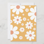 Retro Groovy One 70's Style Birthday Uitnodiging (Achterkant)