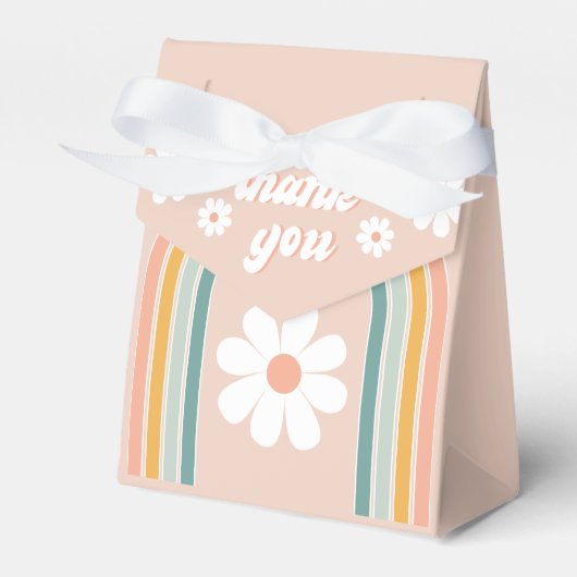 Retro Groovy One Boho First Birthday Bedankdoosjes (Voorkant Zijde)