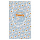 Retro Groovy One Boys 1e Verjaardag Klein Cadeauzakje (Achterkant)