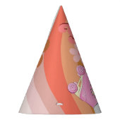 Retro Groovy One Daisy Eerste Verjaardag Deel Feesthoedjes (Links)