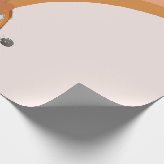 Retro Groovy One Daisy Flower Birthday Party Wrapp Cadeaupapier (Hoek)