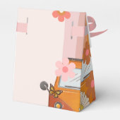 Retro Groovy One Daisy Flower Verjaardagsfeestje Bedankdoosjes (Achterkant)