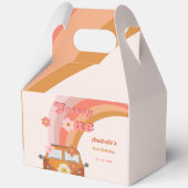 Retro Groovy One Daisy Flower Verjaardagsfeestje Bedankdoosjes (Voorkant)