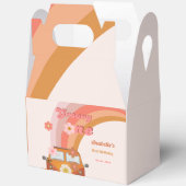 Retro Groovy One Daisy Flower Verjaardagsfeestje Bedankdoosjes (Open)