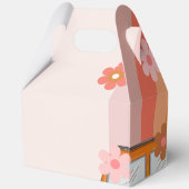 Retro Groovy One Daisy Flower Verjaardagsfeestje Bedankdoosjes (Achterkant)