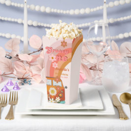 Retro Groovy One Daisy Flower Verjaardagsfeestje Bedankdoosjes