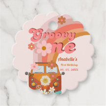 Retro Groovy One Daisy Flower Verjaardagsfeestje