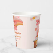 Retro Groovy One Daisy Flower Verjaardagsfeestje Papieren Bekers (Rechts)