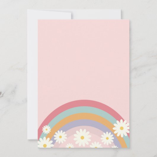 Retro Groovy One Dark Hair First Birthday Invitati Kaart (Achterkant)