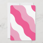 Retro Groovy One Girl 1e verjaardag uitnodiging (Achterkant)