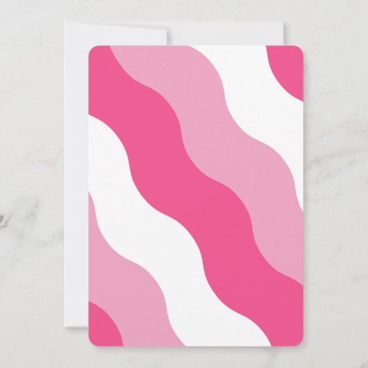 Retro Groovy One Girl 1e verjaardag uitnodiging (Achterkant)